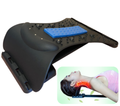 Multi-Level Neck Stretcher, Massage Relaxer Traction Device, Blue - £13.29 GBP