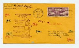 1931 First Flight Cover AM 33 Birmingham Alabama to Los Angeles California - $11.88