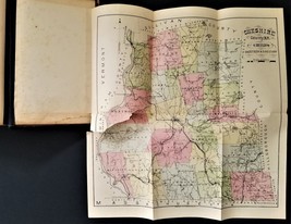 1885 Antique Cheshire County Nh History Foldout Map Genealogy Business Directory - £212.97 GBP