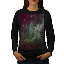 Wellcoda Deep Dark Forest Womens Sweatshirt, Foggy Casual Pullover Jumper - £23.10 GBP+