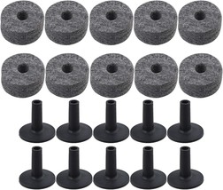 Yibuy Black Replacement Parts For Drum Sets With Plastic Long Flanged, 10 Pack. - £25.85 GBP