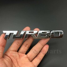 Silver  Chrome Turbo Emblem Rear Trunk Tailgate Decal Sticker  Emblems - £73.59 GBP