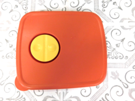 Tupperware Rock n Serve Vent Orange #3386A-6 Replacement LID ONLY 5 7/8 ... - £5.43 GBP