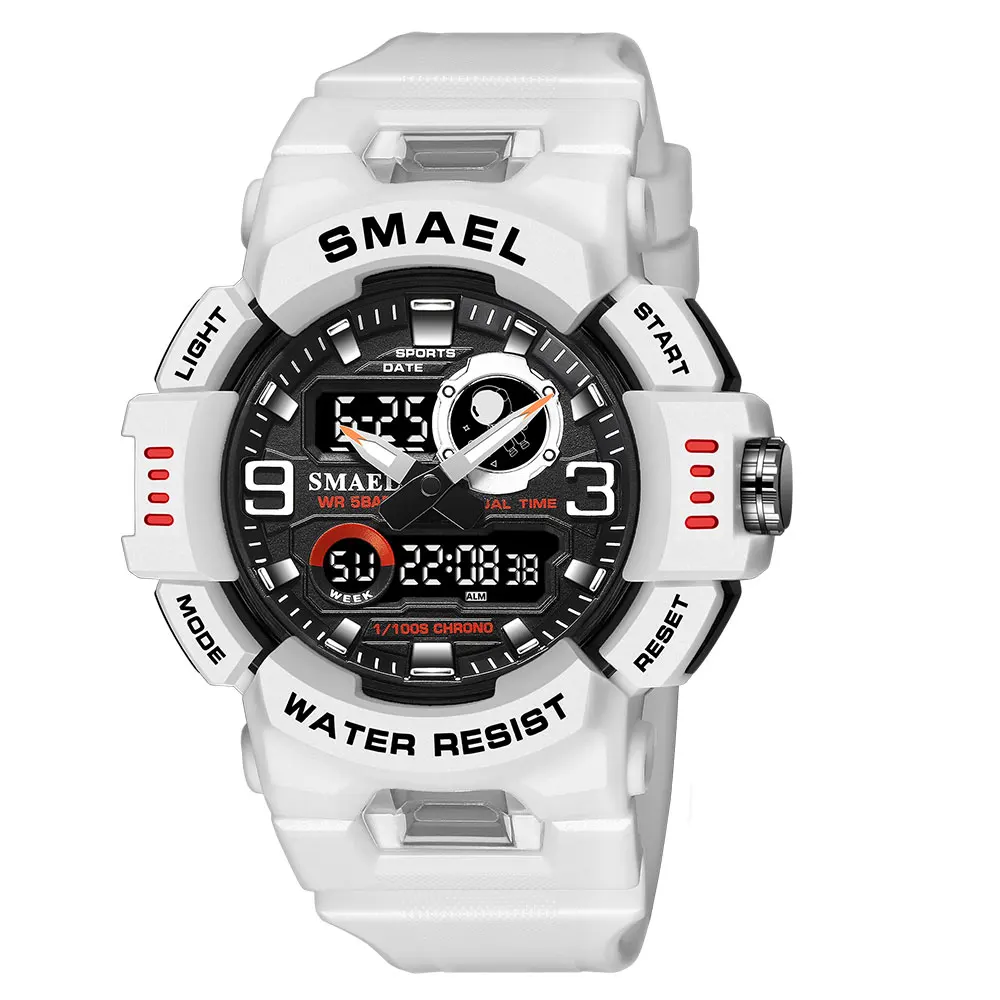 SMAEL Digital Watch for Men Fashion Waterproof  Wristwatch with Dual Time Displa - £95.04 GBP