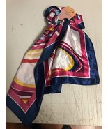 8 Other Reasons Faux Silk Bandana Print Scarf, Women&#39;s 23X23 Multi NWT - $9.30 CAD