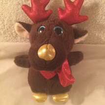 Hug Fun deer brown plush animal stuffed 9 inch holiday - £6.71 GBP