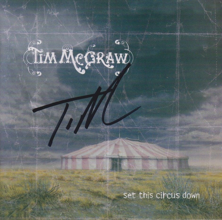 Tim McGraw Signed Autographed &quot;Set This Circus Down&quot; CD Jacket - $34.99