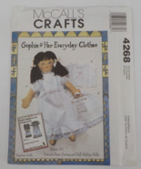 MCCALLS CRAFTS PATTERN #M4268 SOPHIE RAGTIME DOLL LINGERIE PLAYMATE DOLL UNCUT - $7.59