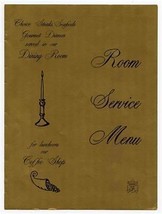 Holiday Inn Room Service Menu 1969 Gold Cover  - £13.97 GBP