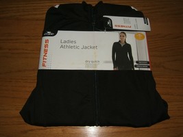 Crane Xs Fitness Athletic Ladies Black Zip Front Jacket (New W/TAGS) - £11.86 GBP