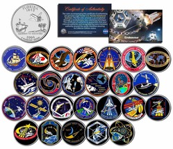 Space Shuttle Endeavour Missions Colorized Florida Quarters Us 25-Coin Set Nasa - £51.83 GBP