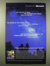 1997 Microsoft Encarta 98 Encyclopedia Software Ad - The Canyons of Mars  - £14.54 GBP