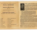 Philip Leslie Hale New England Artist Invitation Castano Galleries Bosto... - £14.01 GBP