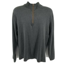 Robert Graham 1/4 Zip Mens Pullover Sweater Size XL Gray - $37.83