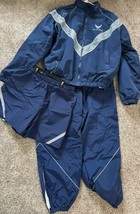 Vintage US Air Force JWOD Windbreaker Track Suit Large Navy Blue Skilcra... - $55.74