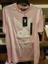 Sean John Playboy Bunny Unisex L Cotton Faux Fur Trim T-Shirt Pink Never... - £40.50 GBP
