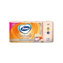 ZEWA Peach Toilet paper 4-ply/8 rolls Scented &amp; colored toilet paper FRE... - $22.76