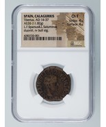 Spain, Calagurris AE 26 Tiberius (14 - 37 AD) Graded by NGC as Choice Fine - £815.55 GBP