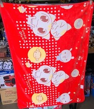 Baby Size Blanket With A Picture Of Cats Monkeys Funny Dream Stars Music Red - £20.65 GBP