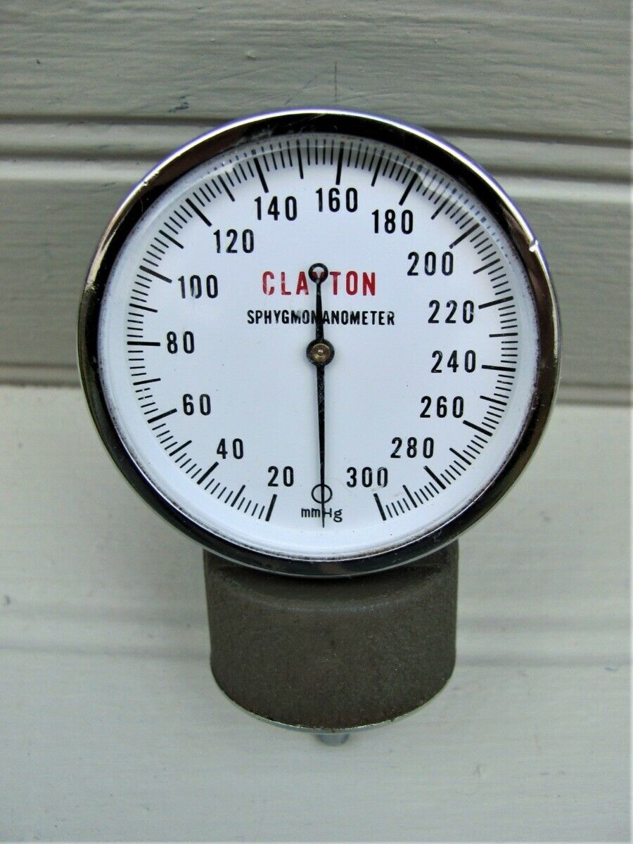 CLAYTON SPHYGMONANOMETER BLOOD PRESSURE GAUGE - $6.95