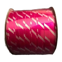 Voila Gift Ribbon | Pink Ribbon with White Stripes | (3/16 in x 33.3 yd)... - $8.99