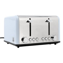 Redmond 4-Slice Extra Wide Slot 1650W Stainless Steel Toaster in Light Blue - £67.65 GBP