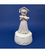 Graduation Music Box Girl Vintage 1983 Lefton 03559 Diploma Pomp &amp; Circu... - $13.72