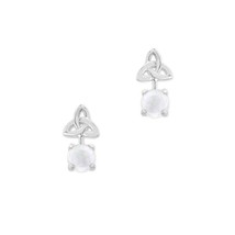 Celtic Birthstone Stud Earrings June - Moonstone - 9507 - £16.59 GBP