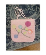 Pink Purse Flower Detail Crochet Inspired Shoulder Bag Garden Granny Whimsy - €12,49 EUR