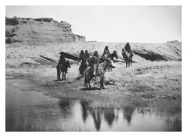 Navajo Native Americans On Horseback By Edward S. Curtis 5X7 Photo - £6.76 GBP