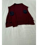 The Limited Women’s Red V-Neck Long Sleeves Patches Pullover Sweatshirt ... - $18.80