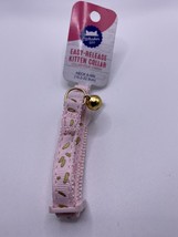 Whisker City Easy-Release Kitten Collar 6-9” Pink &amp; Gold NWTs - £5.45 GBP