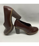 CAMPER Brown Leather Platform Shoes Pumps Heels EUC Size 36 EUR / 5.5 - ... - £45.93 GBP