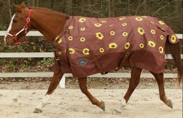 1200D Sunflower Waterproof Winter Turnout Horse Blanket 300 gr Polyfill 68&quot;- 82&quot; - £59.72 GBP