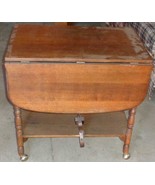 Vintage Drop Leaf Dual Level Table – With Casters – NEEDS TLC HANDY USEF... - $410.94 CAD