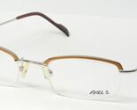 AXEL S.AX-6620 20 Ambrato Marrone/Argento Occhiali 46-22-135mm Germania - $66.32