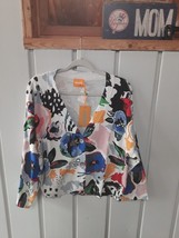 Brodie Wispr Floral Cotton Silk Cardigan Sweater Size M NWT - £113.06 GBP