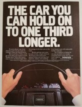 1982 Print Ad Volvo Cars Man Grips Steering Wheel Interior of Car - £8.64 GBP