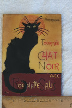 Tournee Chat Noir ~ Steinlen&#39;s 1896 Black Cat Tile 5&quot; X 7&quot; Wall Art ~ Ships Free - £19.97 GBP