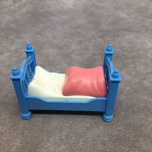 Playmobil Child&#39;s Blue Bed &amp; Pink Cover - $6.85