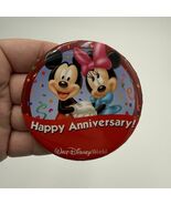 Walt Disney World Happy Anniversary Mickey Minnie 3” Button - $12.00