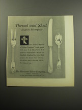 1957 Worcester Silverware Ad - Thread and Shell - $18.49