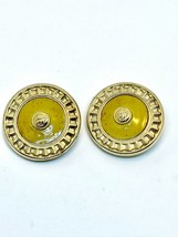 Versace Vintage Medusa Head Shank Button w/ Mustard color lacquer and ra... - $4,068.93 MXN