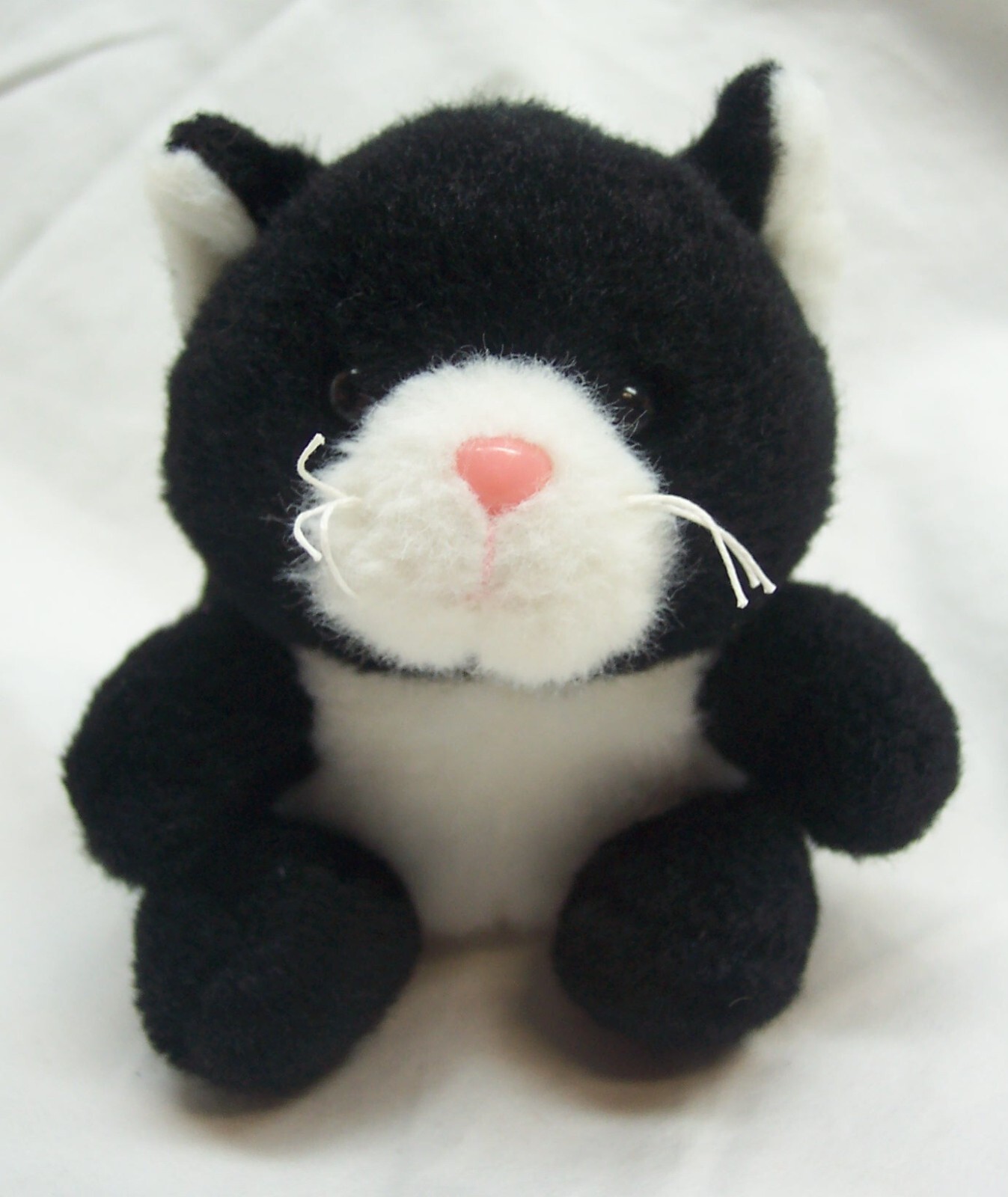 Ganz VERY CUTE BLACK &amp; WHITE &quot;Tiny Paws&quot; KITTEN CAT 4&quot; Plush STUFFED ANI... - $14.85