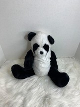 Plush Panda Stuffed Animal Toy Floppy White with Tee 13 in seated  - £7.00 GBP