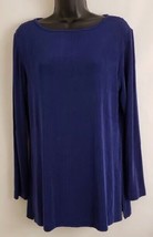 Chico&#39;s Travelers Women&#39;s Audrey Tunic Top Amethyst Purple Size 1 (US M/... - £50.44 GBP