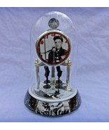 ELVIS  ANNIVERSARY CLOCK w ROTATING MICROPHONE PENDULUMS GLASS DOME NEW ... - £27.33 GBP