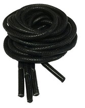 GLAZED BLACK 26&quot; x 1/8&quot; Round LACES waxed 3 4 eyelet Casual Dress Shoe B... - $16.81