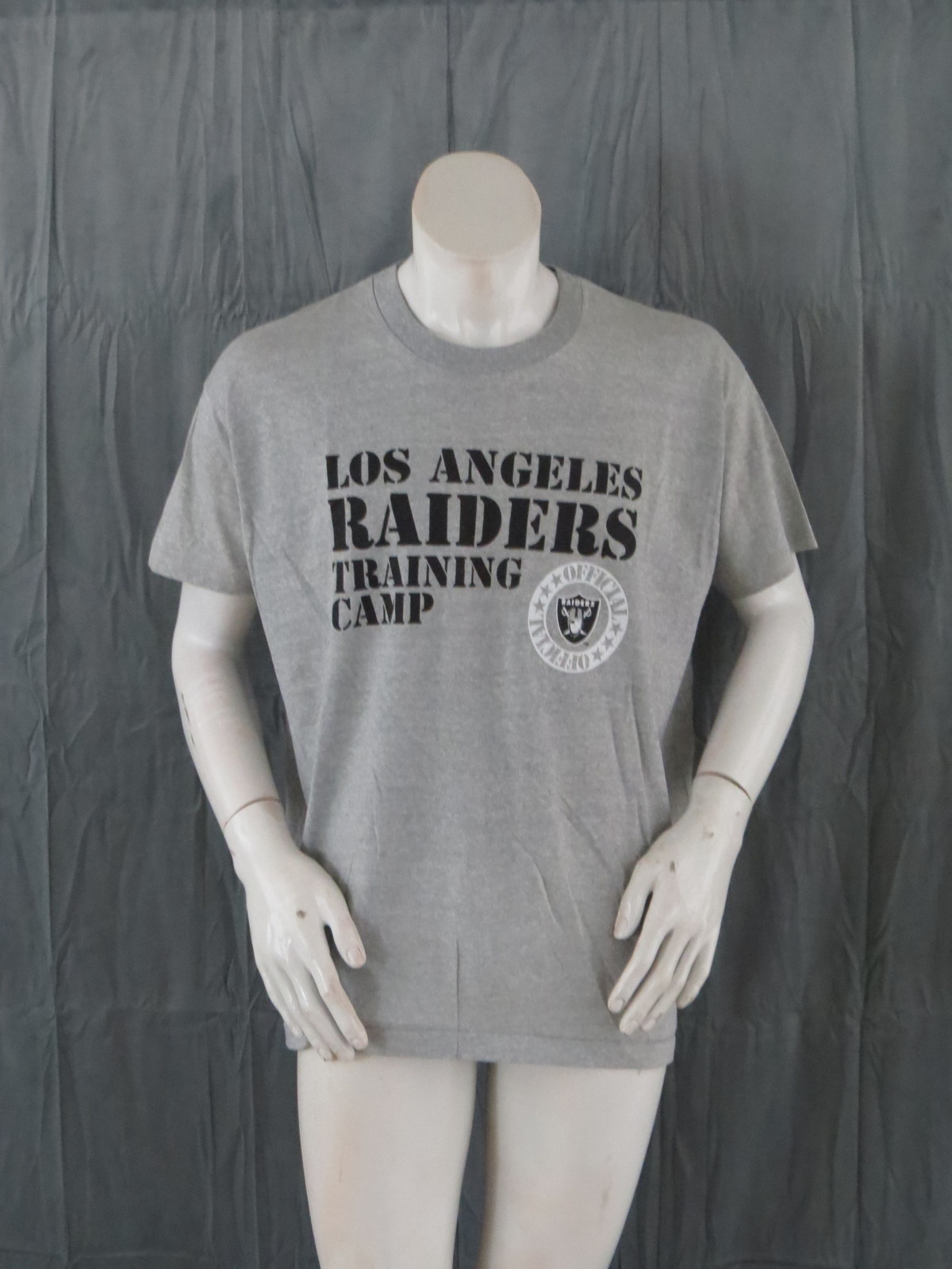 Los Angeles Raider Shirt (VTG) - Training Camp Type Set Graphic - Men's XL - £58.98 GBP