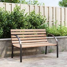 Garden Bench 120 cm Wood and Iron - £62.52 GBP